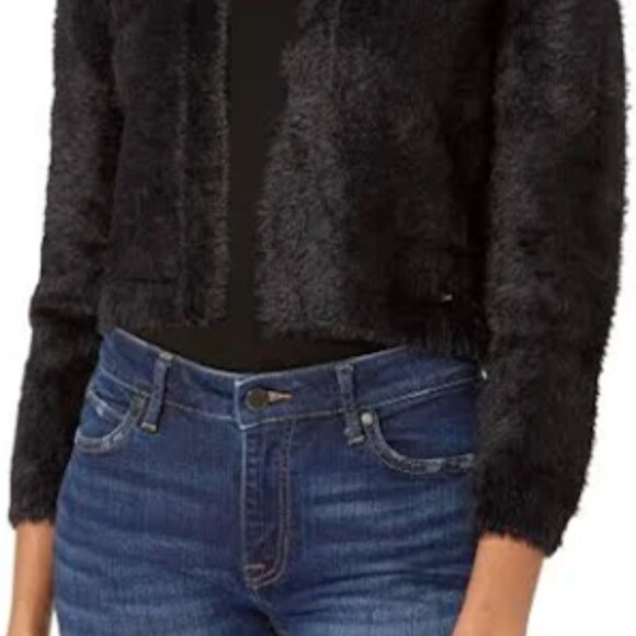 🌻 CLEARANCE- NWT – Tommy Hilfiger Super Soft Black Cropped Cardigan - Picture 3 of 10